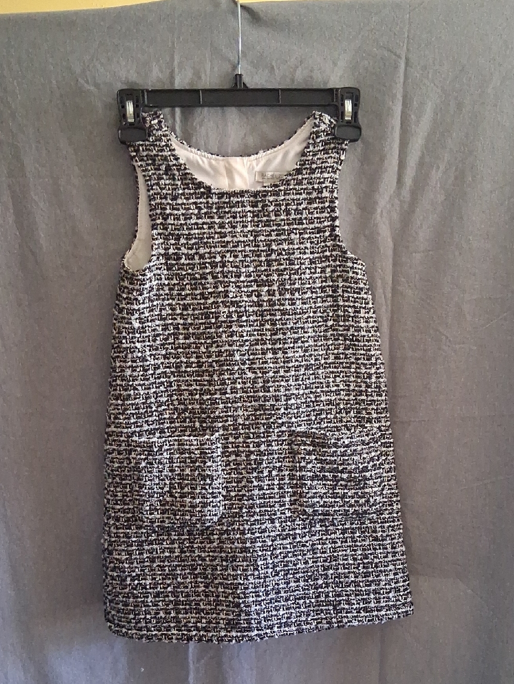 Rachel Zoe Black and White Tweed Shift Dress